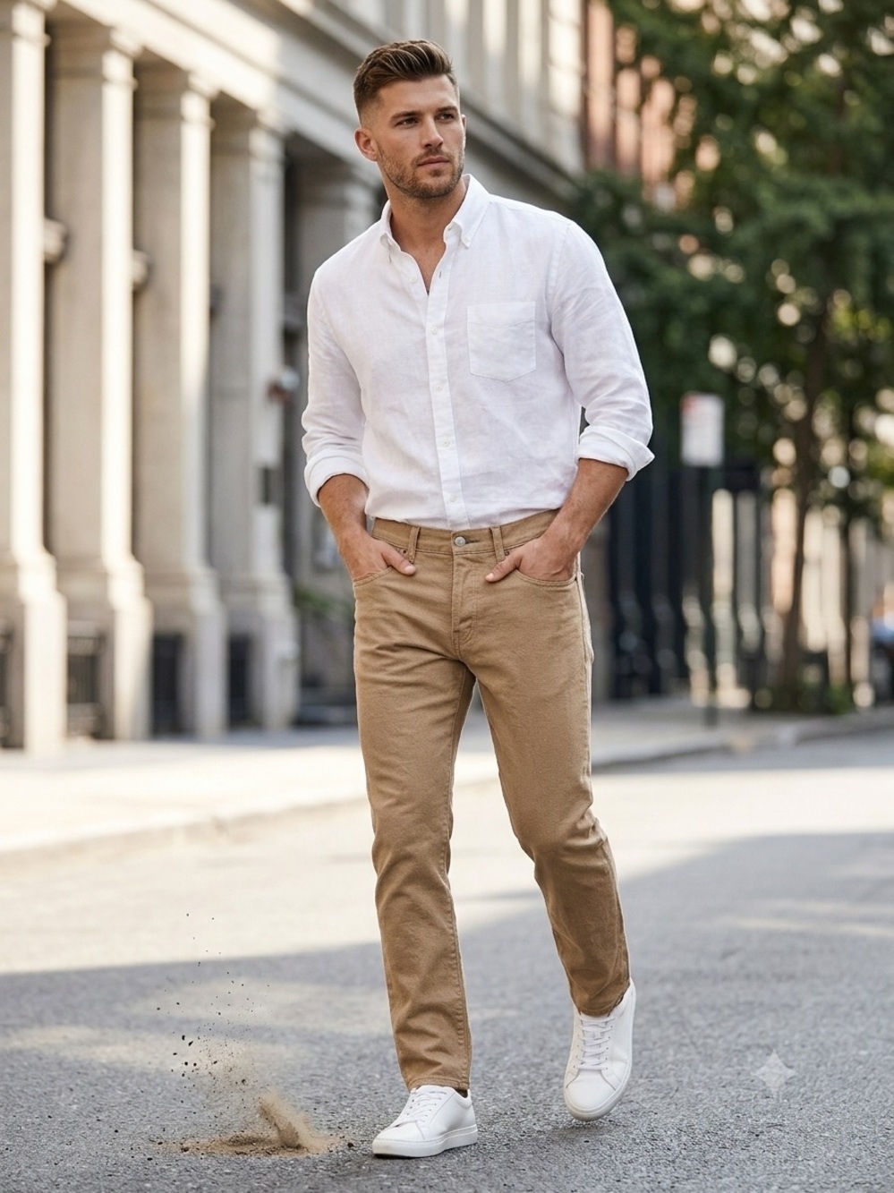 J.Crew Slim straight 100% cotton denim jeans light brown/tan with button fly